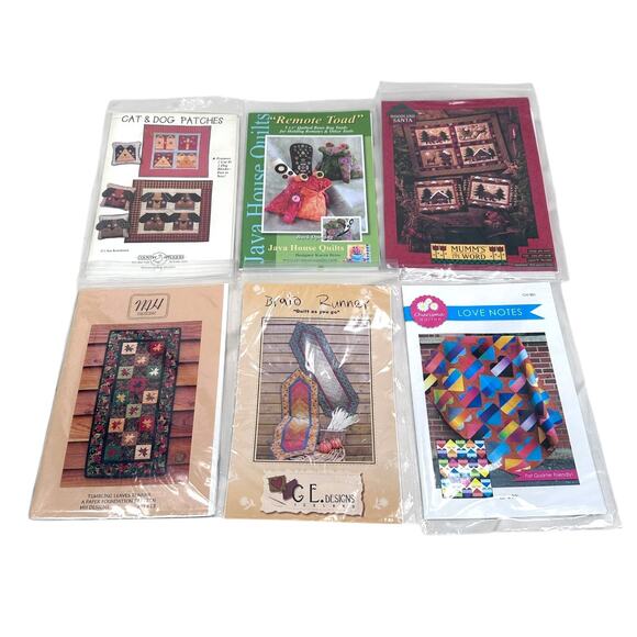 Vintage Quilt Patterns Wall Hanging Table Runner Applique Patchwork Lot of 30 - Picture 6 of 6